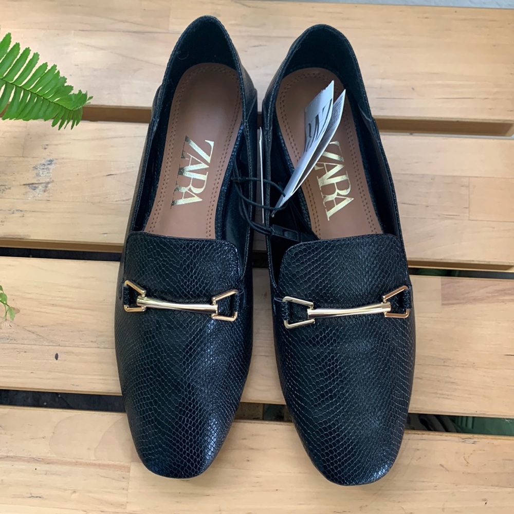 Zara Loafers with Gold Detail
